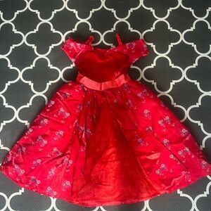 Disney Elena Of Avalor Red Floral Kids Costume Dress